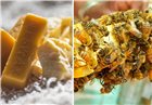 3 tissus alimentaires réutilisables en cire d'abeille remplace le film d´emballage