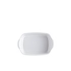 Plat à four rectangulaire individuel 22 cm le bon plat en céramique émaillée blanc Farine Emile Henry