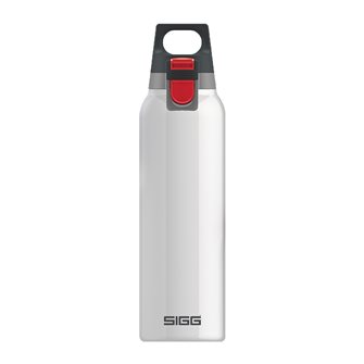 Isotherm Trinkflasche Weiß 0,5 Liter mit Filterverschluss für einhändige Bedienung Hot & Cold One White Sigg